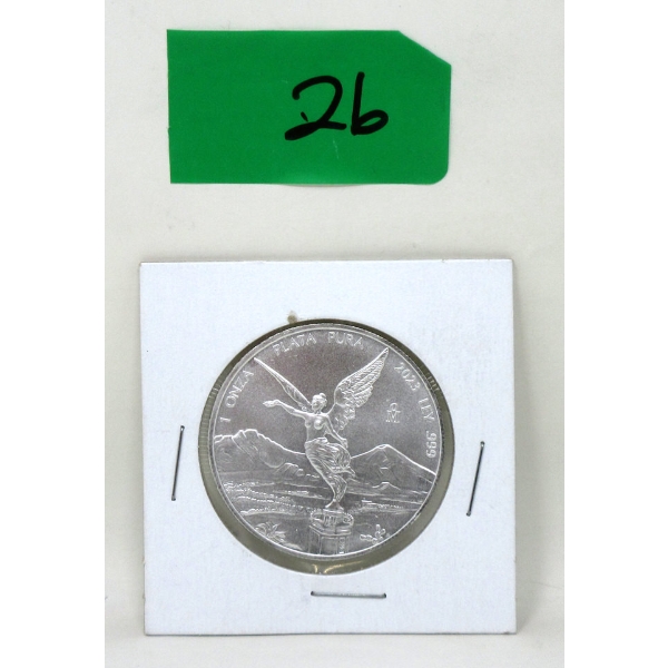 1 Oz .999 Silver 2023 Libertad Winged Angel Coin 