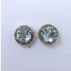 Image 1 : New Blue Topaz & Diamond Earrings