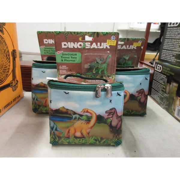 3 New Dinosaur Travel Tote Playmat Sets