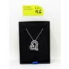 Image 2 : Half Carat Blue & White Diamond Heart Pendant 