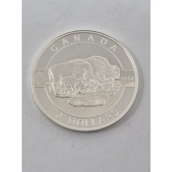 1/2 Oz .9999 Silver 2014 Canada Bison Coin
