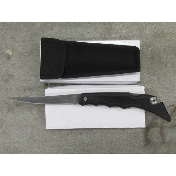 2 New Folding Filet Knives with Sheaths