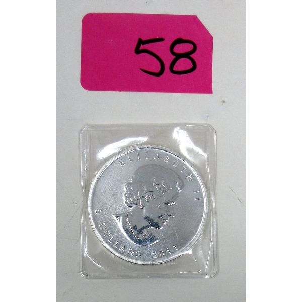 1 Oz .9999 Silver 2011 Maple Leaf Coin 