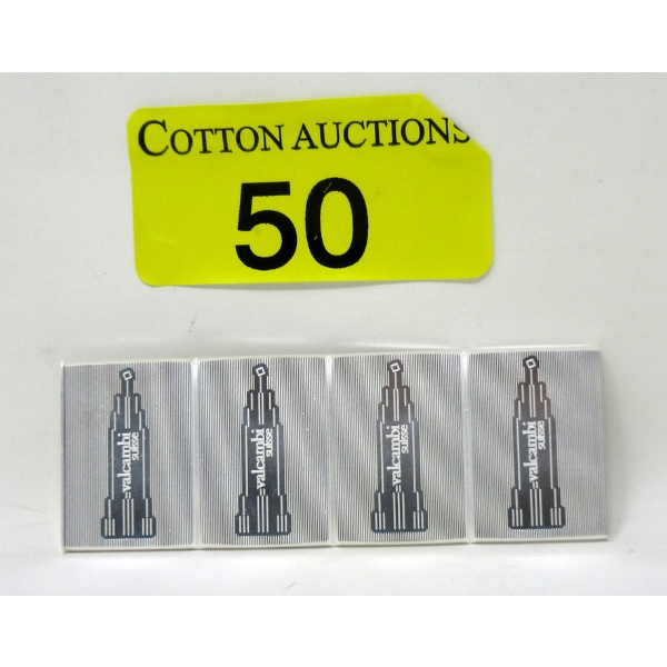 Uncut 4 x 1/4 Oz .999 Silver Valcambi Suisse Bars
