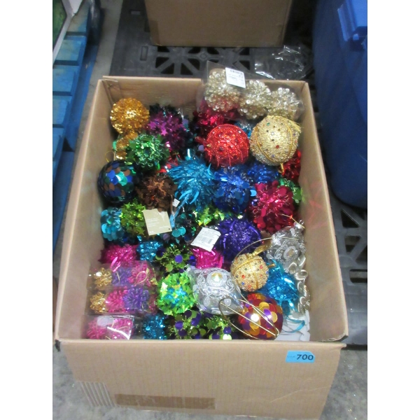 Large Box of Christmas Balls - Largest are 4" Diameter