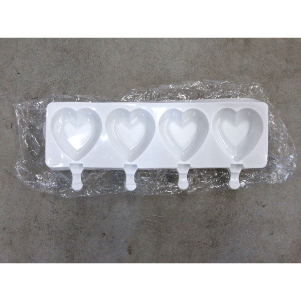 5 New Sets of Silicone "Heart" Ice Pop Forms