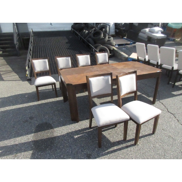 Family Size Dining Table with 6 Matching Chairs