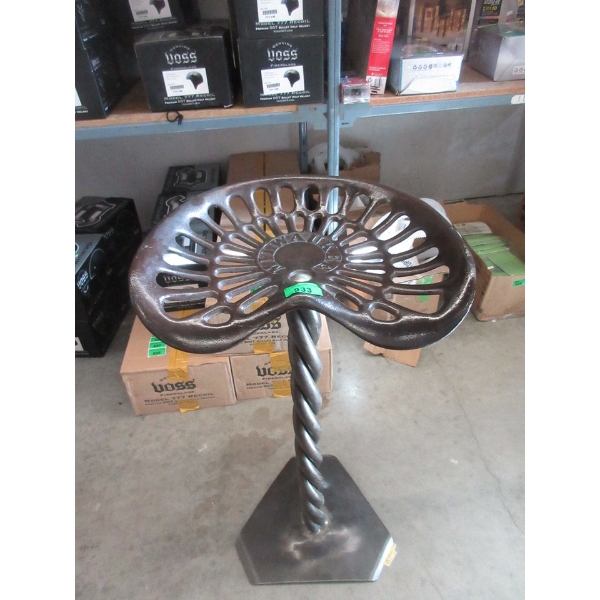 Metal Bar Stool - Genuine Milwaukee Tractor Stool Seat