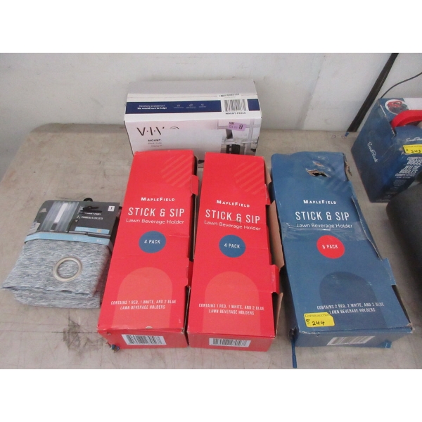 5 Piece Lot of Household Goods & 1 Mount