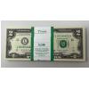 Image 1 : 100 x $2 USD Uncirculated Federal Reserve Bundle 
