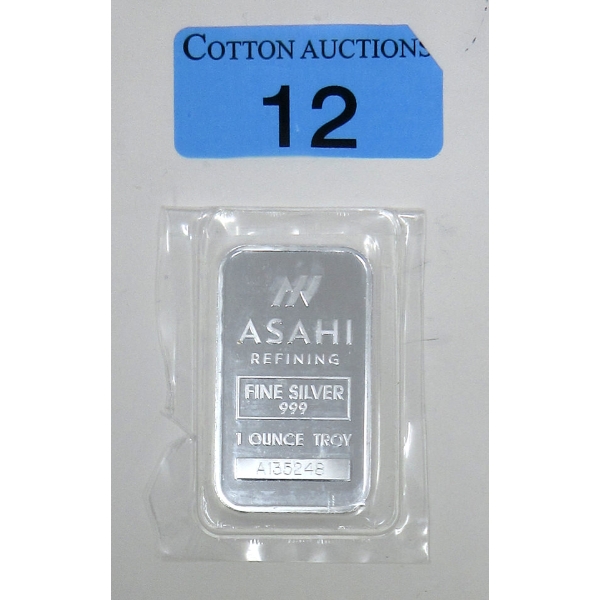 1 Oz .999zcs Silver Asahi Bar