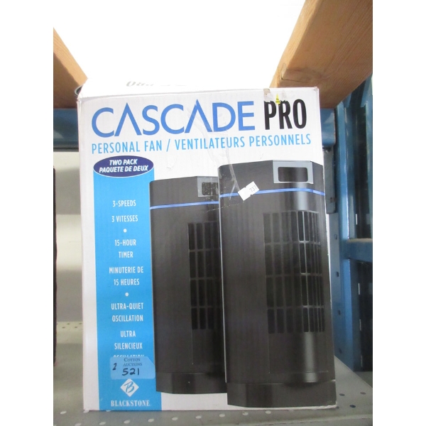 2 Sets of 2 Cascade Pro Personal Fans 