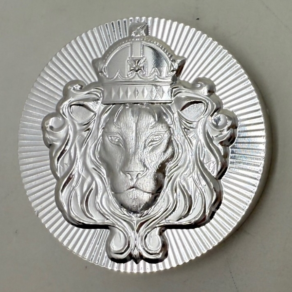 100 Gram .999 Silver Stackable Lion Round