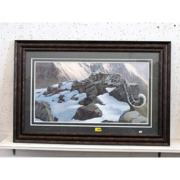 Framed Russell Cobane Ltd. Edition Leopard Print