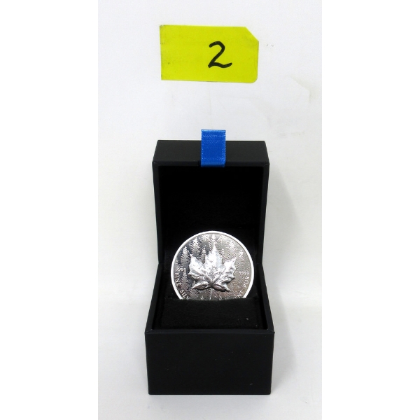 1+Oz .9999 Silver 2024 Ultra High Relief Maple Leaf Coin 