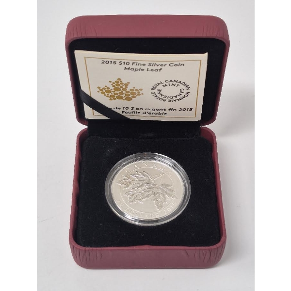 Half Oz .9999 Silver 2015 Canada Maple Leaf Coin
