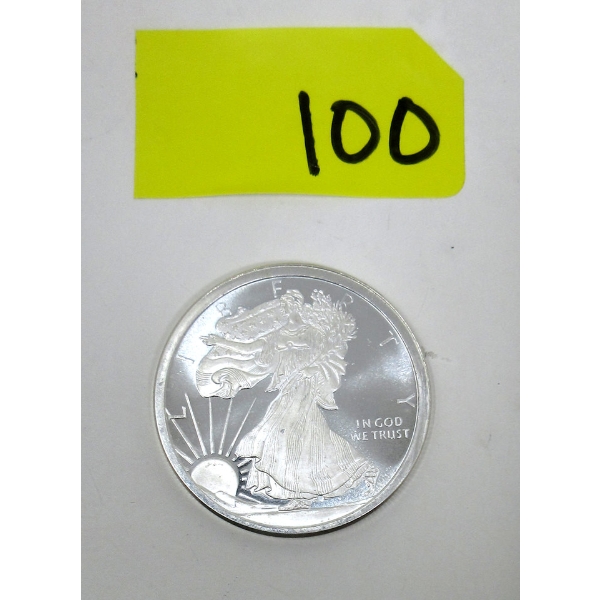 1 Oz .999 Silver Walking Liberty Round 