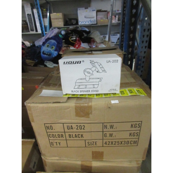 Case of 12 New UOUA Black Metal Speaker Mounts