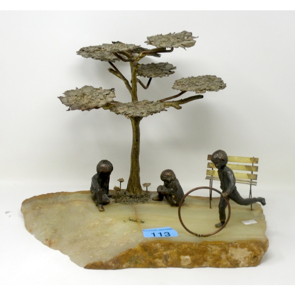 1974 Mario Jason Stone Based Brutalist Sculpture 