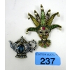 Image 1 : Heidi Daus Crystal Harlequin and Teapot Brooches