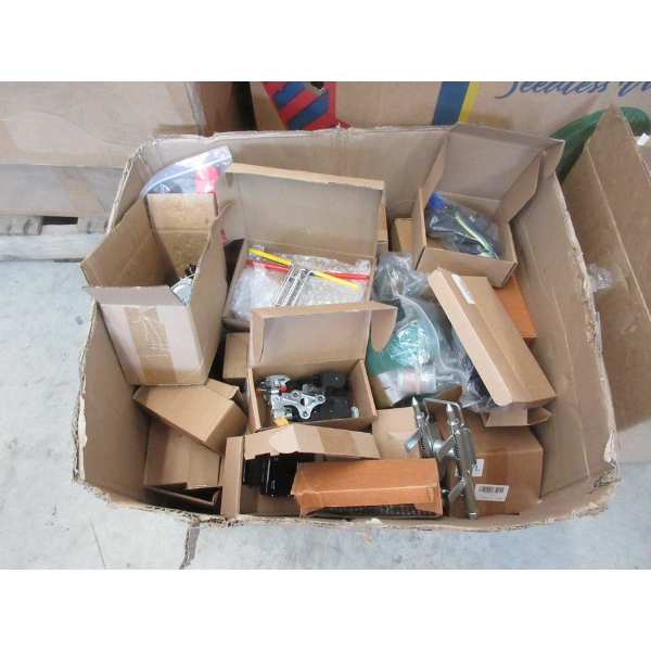 Large Box of Overstock Auto and Other Parts - As Is