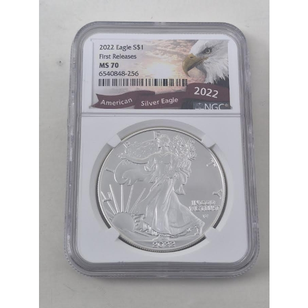 Certified/Graded MS70 1 Oz .999 Silver 2022 Walking Liberty Coin 