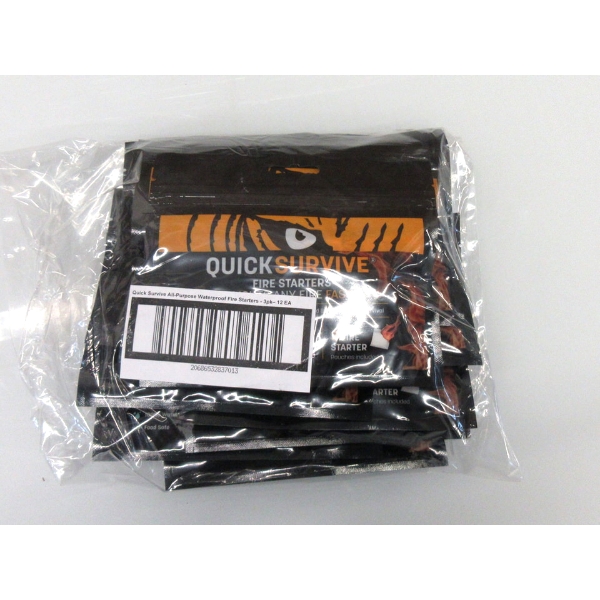Bag of 12 New Quick Survive All-Purpose Fire Starters