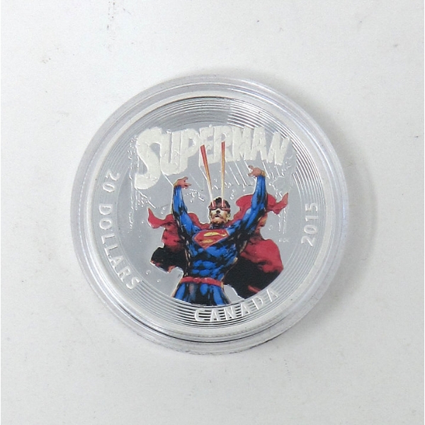 2015 .9999 Silver 1 Oz Superman Comic Book Cover Coin 