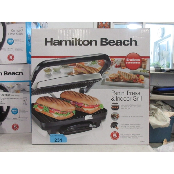 Hamilton Beach Panini Press/Indoor Grill