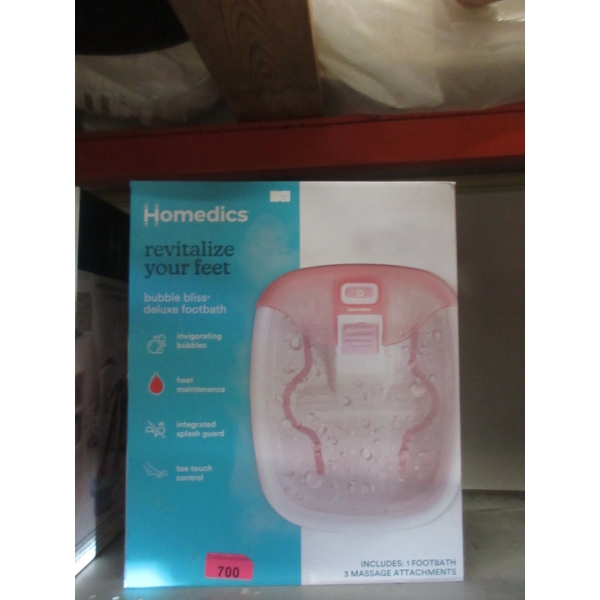 Homedics Pink Bubble Bliss Heated Foot Bath