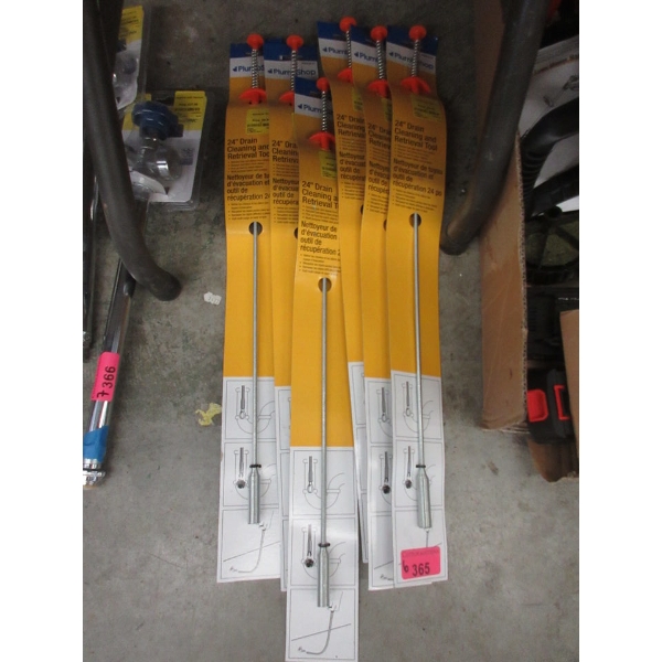 6 New 24" Drain Cleaning & Retrieval Tools