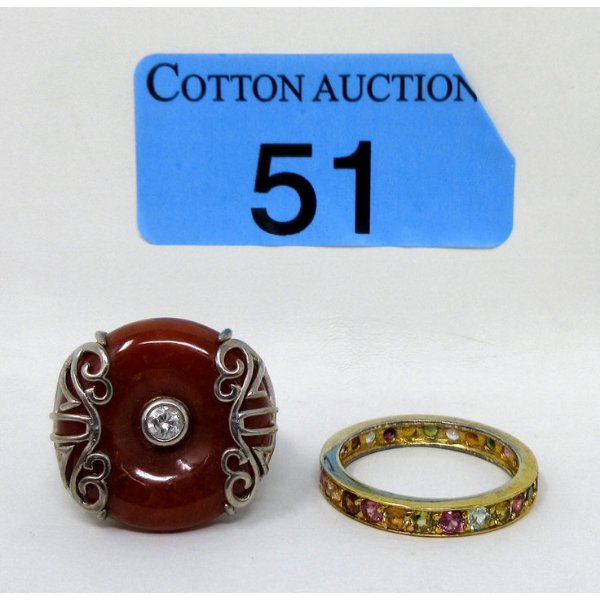 2 x Sterling Silver Estate Rings 