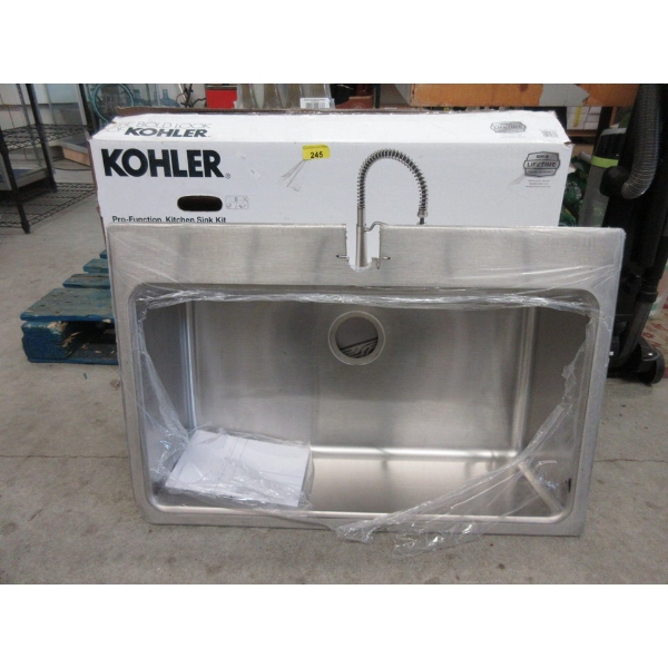 Kohler Stainless Steel Kitchen Sink - As is
