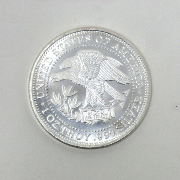1 Oz .999 Silver Eagle USA Trade Unit Round 