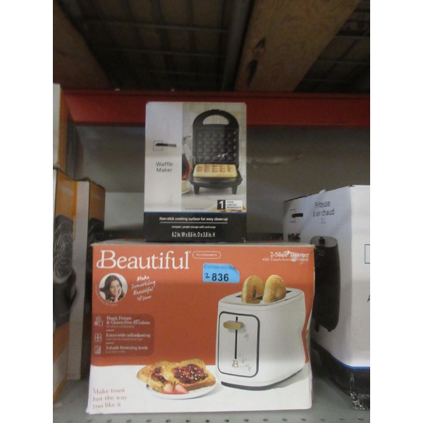 Mainstays Single Waffle Maker & Beautiful Toaster