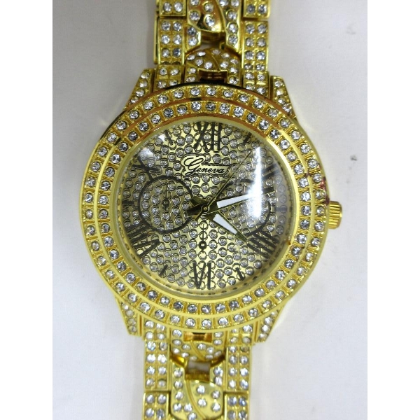 New Halukakah Gold-Tone Crystal Encrusted Watch