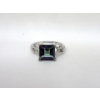 Image 2 : Mystic Topaz & Diamond Princess Cut Ring