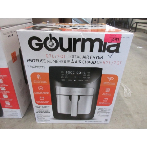 Gourmia 6.7L/7-Qt Digital Air Fryer - Tested Working