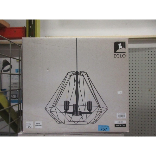New Eglo "Matilda" Black Pendant Light Fixture
