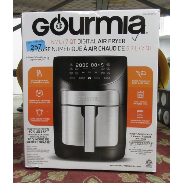 Gourmia 6.7L/7-Qt Digital Air Fryer - Tested Working