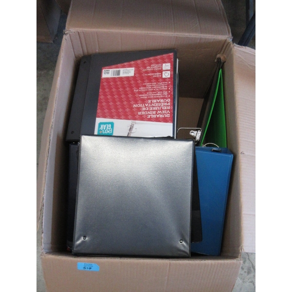 Box of 20+ Assorted 3 Ring Binders 