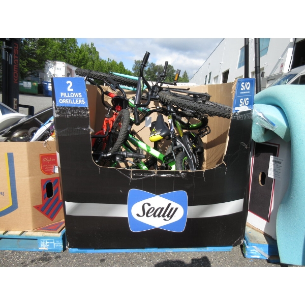 Skid of Bikes and Bike Parts 