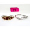 Image 1 : 2 Sterling Silver Bracelets (One is gold plated)