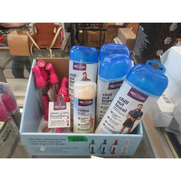 9 Piece Lot of New Relaxus Personal Cooling Items