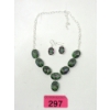 Image 1 : Mystic Topaz Large Stone Necklace & Earrings