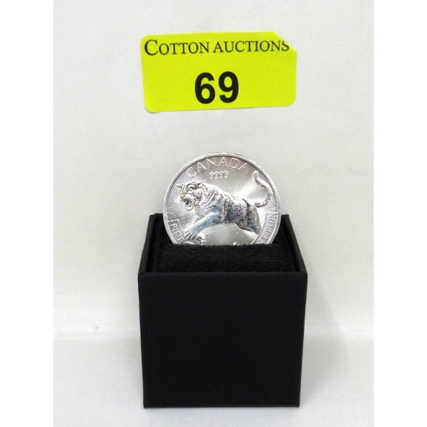 1 Oz .9999 Silver 2016 Cougar Coin 