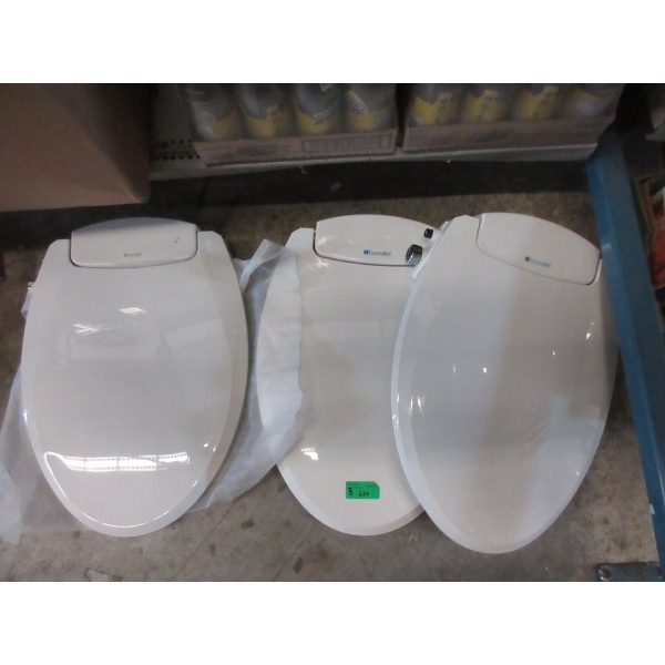 3 Brondell Bidet Toilet Seats - Non Electric