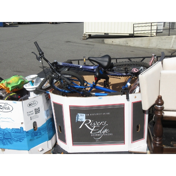 Skid of Bikes and Bike Parts 