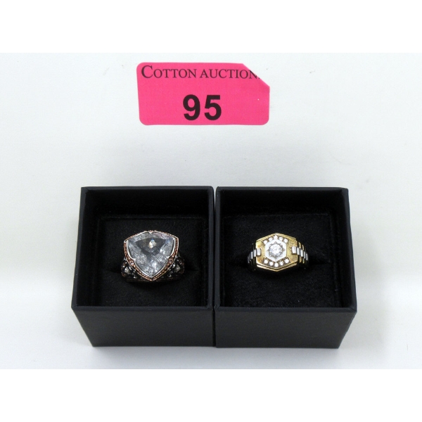 2 x Sterling Silver Estate Rings 