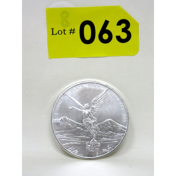 1 Oz .999 Silver 2023 Libertad Winged Angel Coin 